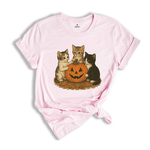 Vintage 90s Cat Halloween Shirt, Retro Halloween Shirt, Spooky Season Tee, Pumpkin Shirt, Cat Lover Shirt, Black Cat Shirt, Spooky Season