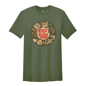 Vintage Cats And Plant Mom Shirt, Mom Cat Tee, Plant Mom Shirt, Vintage 90s Cat Poster, Cats and Plants Shirt, Plant lady, Plant lovers day Shirt, Retro 40th Birthday Tee