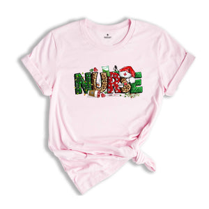 Vintage Christmas Nurse T-Shirt, Christmas Nurse Tee, Vintage Nurse Shirt, Gift For Nurse Nursing Shirt, Nurse Graduate, Xmas Nurse Gift