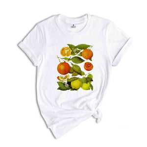 Vintage Fruit Shirt, Orange Shirt, Aesthetic Fruit T-shirt, Gift For Women Shirt, Fun Summer T-shirt