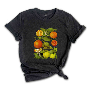 Vintage Fruit Shirt, Orange Shirt, Aesthetic Fruit T-shirt, Gift For Women Shirt, Fun Summer T-shirt