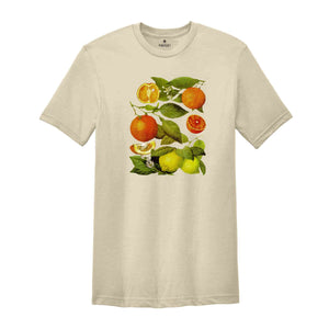 Vintage Fruit Shirt, Orange Shirt, Aesthetic Fruit T-shirt, Gift For Women Shirt, Fun Summer T-shirt