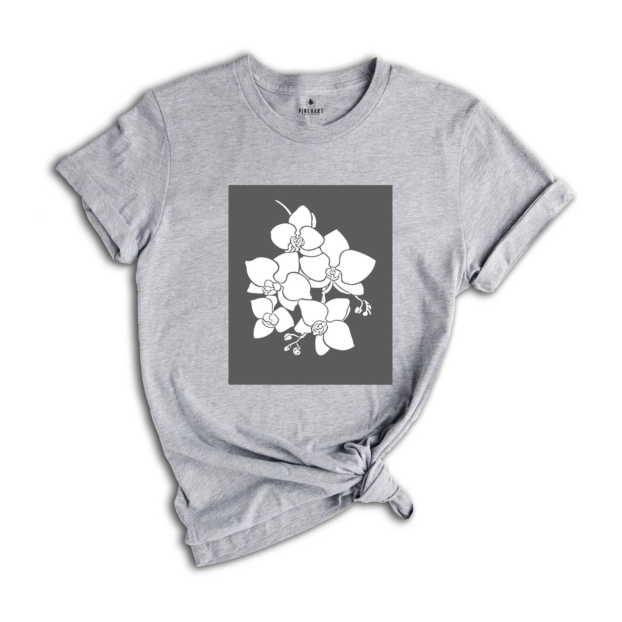 Vintage Orchid Flowers Shirt, Botanical Shirt, Retro Floral Shirt, Artistic Flowers Shirt, Winter Shirt, Cute Floral Shirt, Trendy Mom Shirt