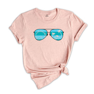 Vintage Sunset Sunglasses Shirt, Summer T-Shirt, Summer Vacation Tee, Summer Vibes Shirt, Beach Shirt, Trip Mode on Shirt, Summer Break