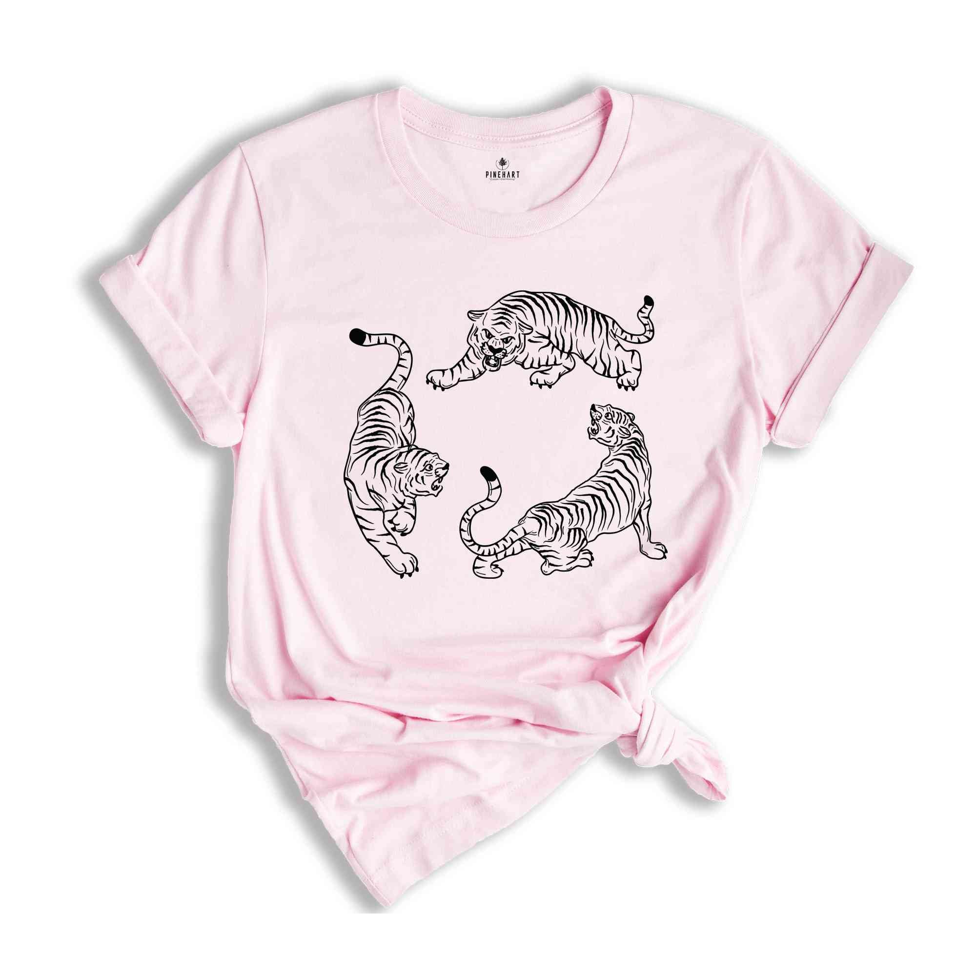 Vintage Tiger Shirt, Tiger Shirt, Animals Shirt, Pink Tiger Shirt, Animals Lovers Shirt, Tigers Lovers Shirt, Zoo Trip Shirt