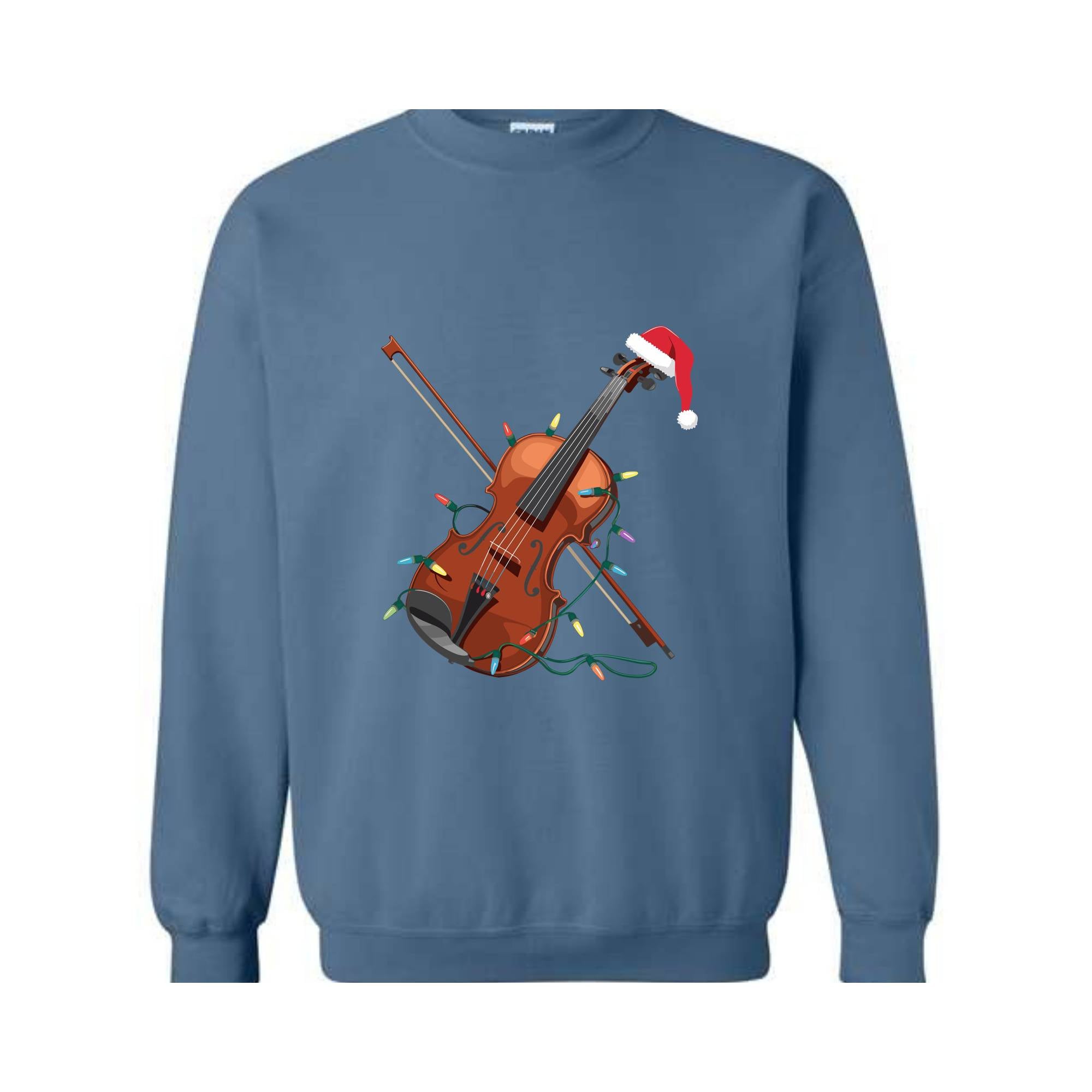 Violin Christmas Lights Sweatshirt, Violin Hoodie, Christmas Violin Hoodie, Violinist Hoodie, Musician Hoodie, Christmas Lights Hoodie