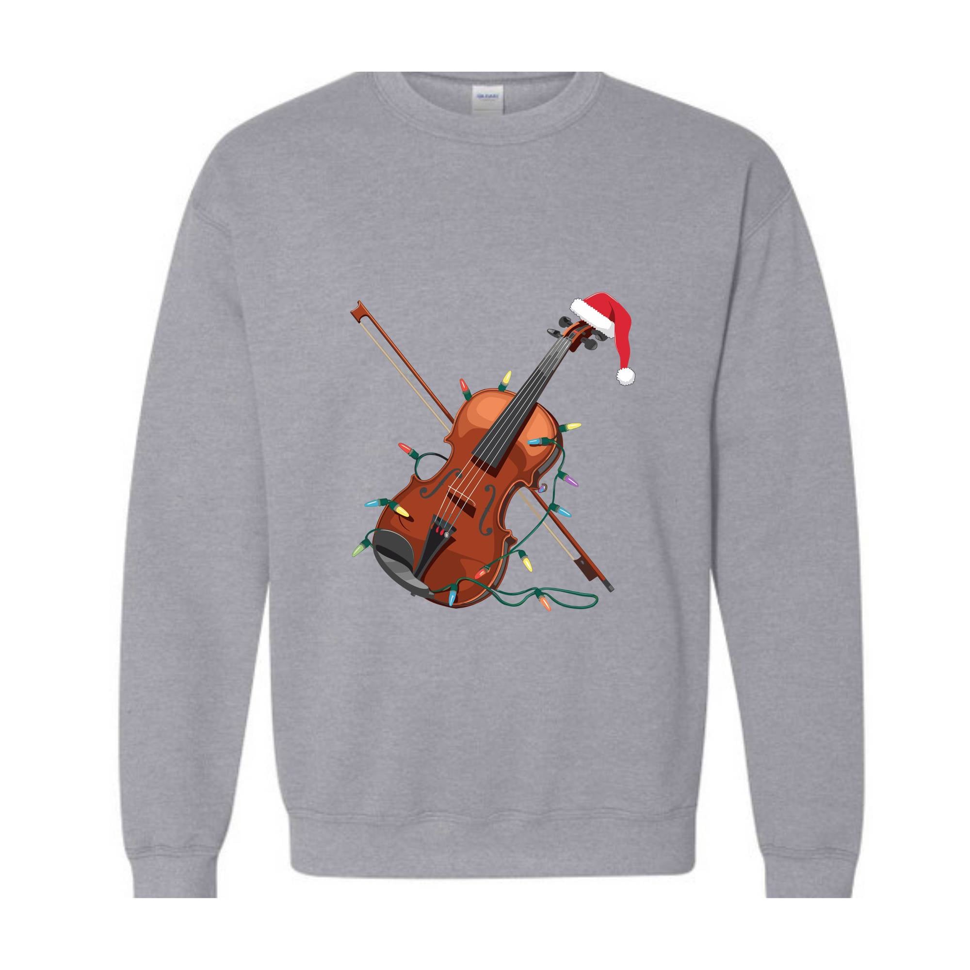 Violin Christmas Lights Sweatshirt, Violin Hoodie, Christmas Violin Hoodie, Violinist Hoodie, Musician Hoodie, Christmas Lights Hoodie