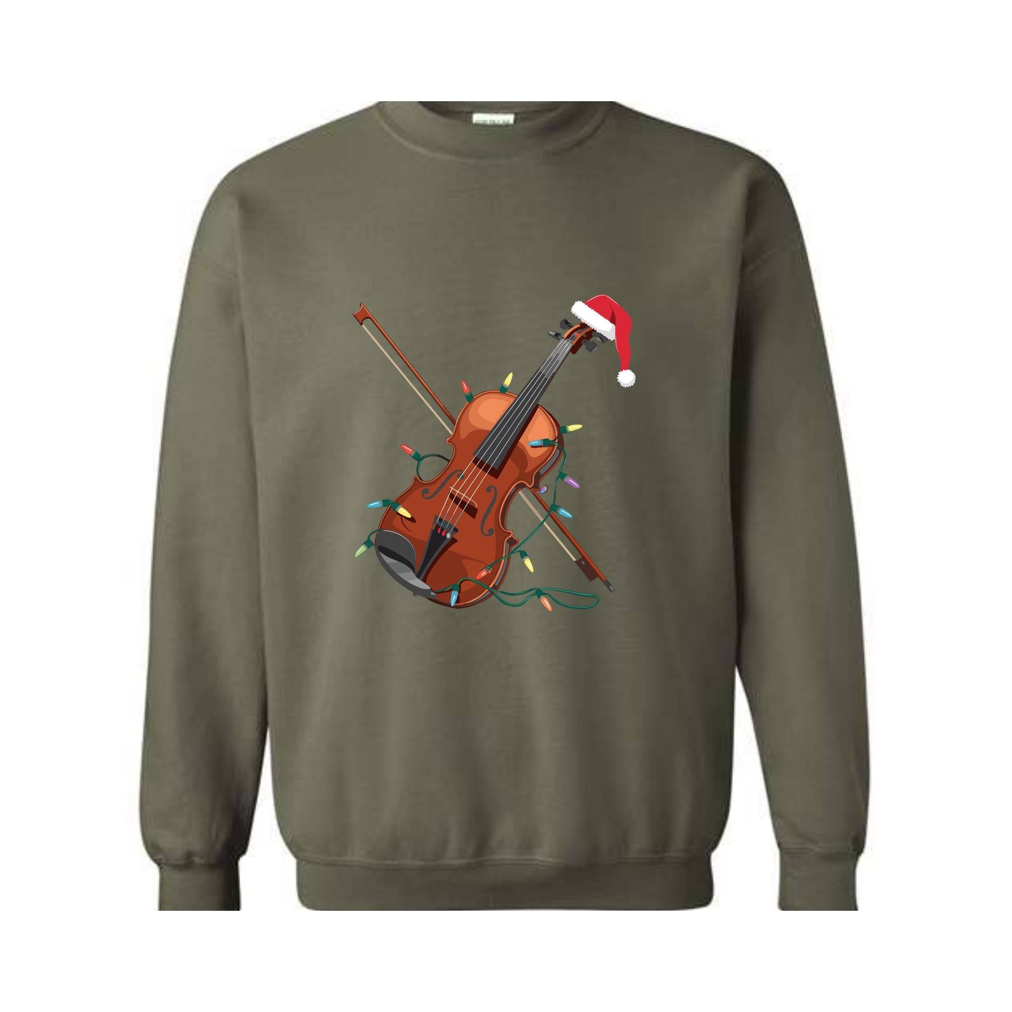 Violin Christmas Lights Sweatshirt, Violin Hoodie, Christmas Violin Hoodie, Violinist Hoodie, Musician Hoodie, Christmas Lights Hoodie
