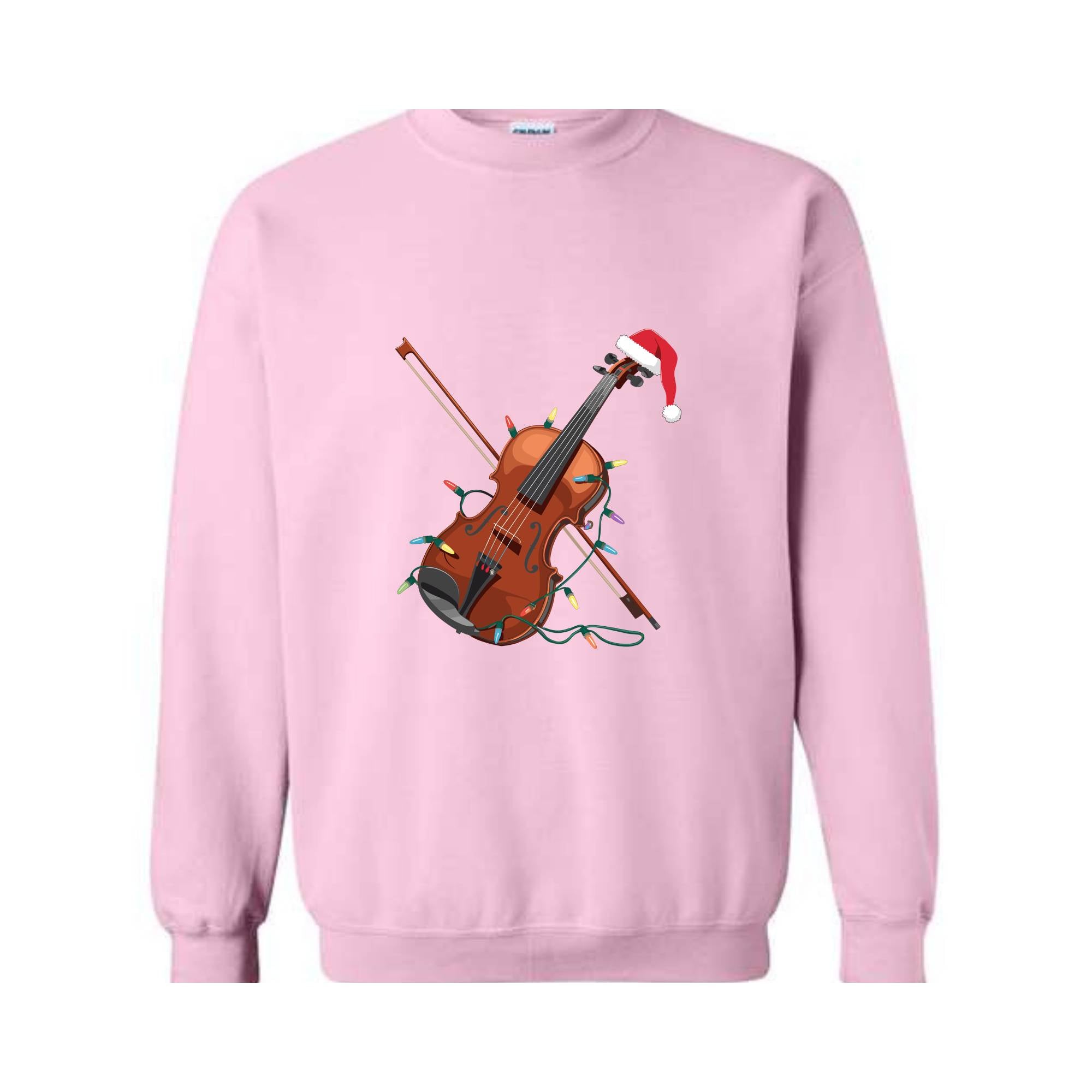 Violin Christmas Lights Sweatshirt, Violin Hoodie, Christmas Violin Hoodie, Violinist Hoodie, Musician Hoodie, Christmas Lights Hoodie