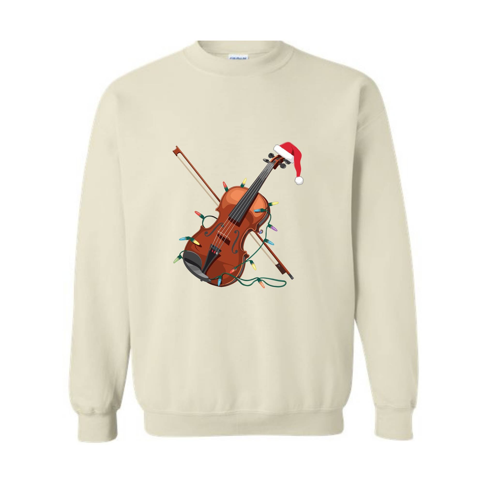 Violin Christmas Lights Sweatshirt, Violin Hoodie, Christmas Violin Hoodie, Violinist Hoodie, Musician Hoodie, Christmas Lights Hoodie