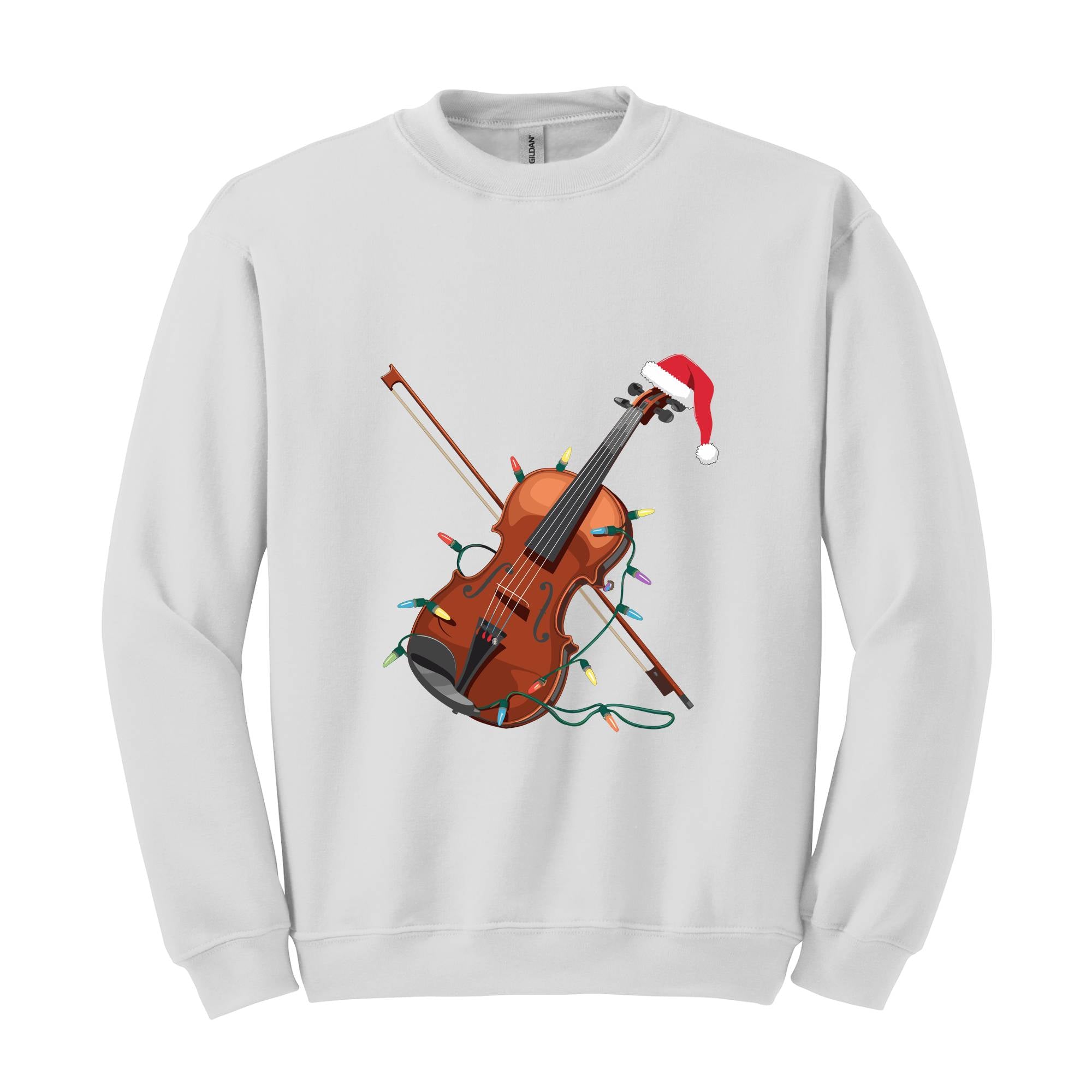 Violin Christmas Lights Sweatshirt, Violin Hoodie, Christmas Violin Hoodie, Violinist Hoodie, Musician Hoodie, Christmas Lights Hoodie