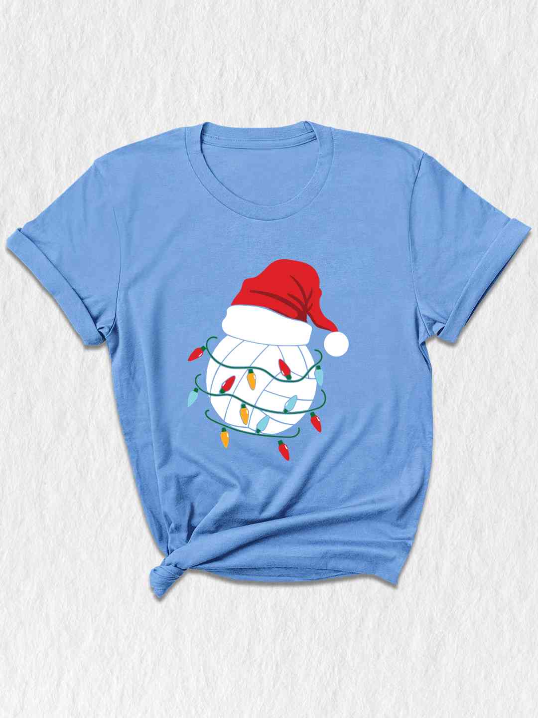 Volleyball Christmas Lights Shirt, Volleyball Lover Xmas Gift, Santa Hat Shirt, Volleyball Xmas Shirt, Xmas Sports Shirt, Volleyball Team