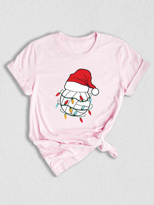 Volleyball Christmas Lights Shirt, Volleyball Lover Xmas Gift, Santa Hat Shirt, Volleyball Xmas Shirt, Xmas Sports Shirt, Volleyball Team