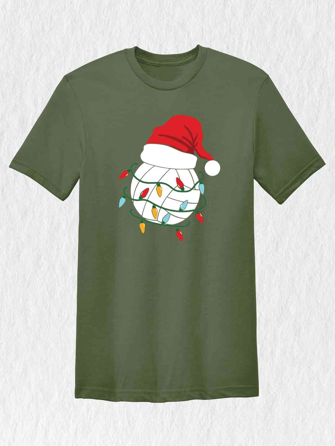 Volleyball Christmas Lights Shirt, Volleyball Lover Xmas Gift, Santa Hat Shirt, Volleyball Xmas Shirt, Xmas Sports Shirt, Volleyball Team