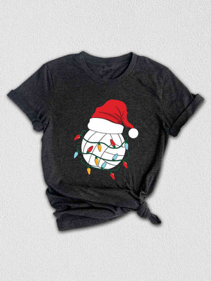 Volleyball Christmas Lights Shirt, Volleyball Lover Xmas Gift, Santa Hat Shirt, Volleyball Xmas Shirt, Xmas Sports Shirt, Volleyball Team