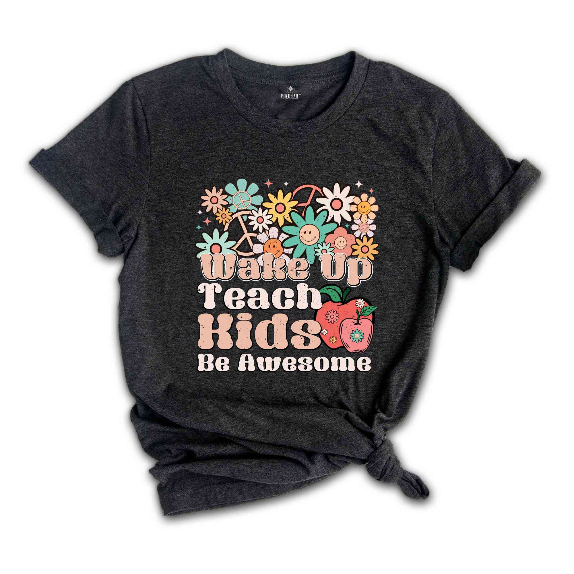 Wake Up Teach Kids Be Awesome Shirt, Gift For Teacher, Funny Teacher Shirt, Retro Teacher Shirt, Gift For Her, Gift For Him