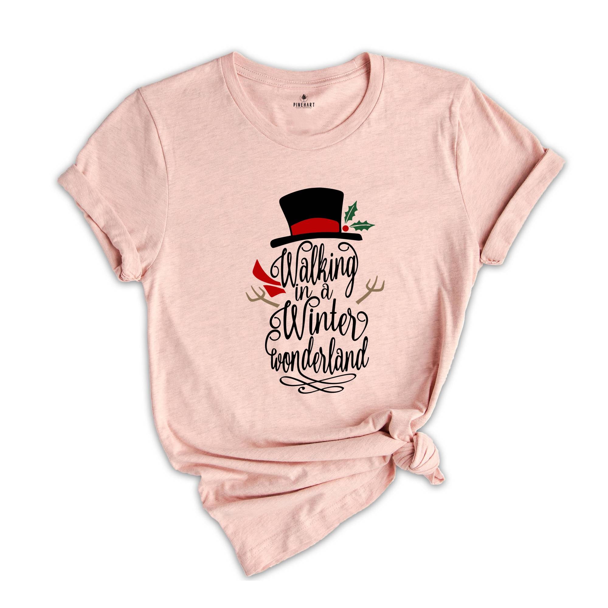 Walking In A Winter Wonderland, Christmas T-shirts, Holiday Shirts, Winter Shirt, Christmas Party Tee, Christmas Gift
