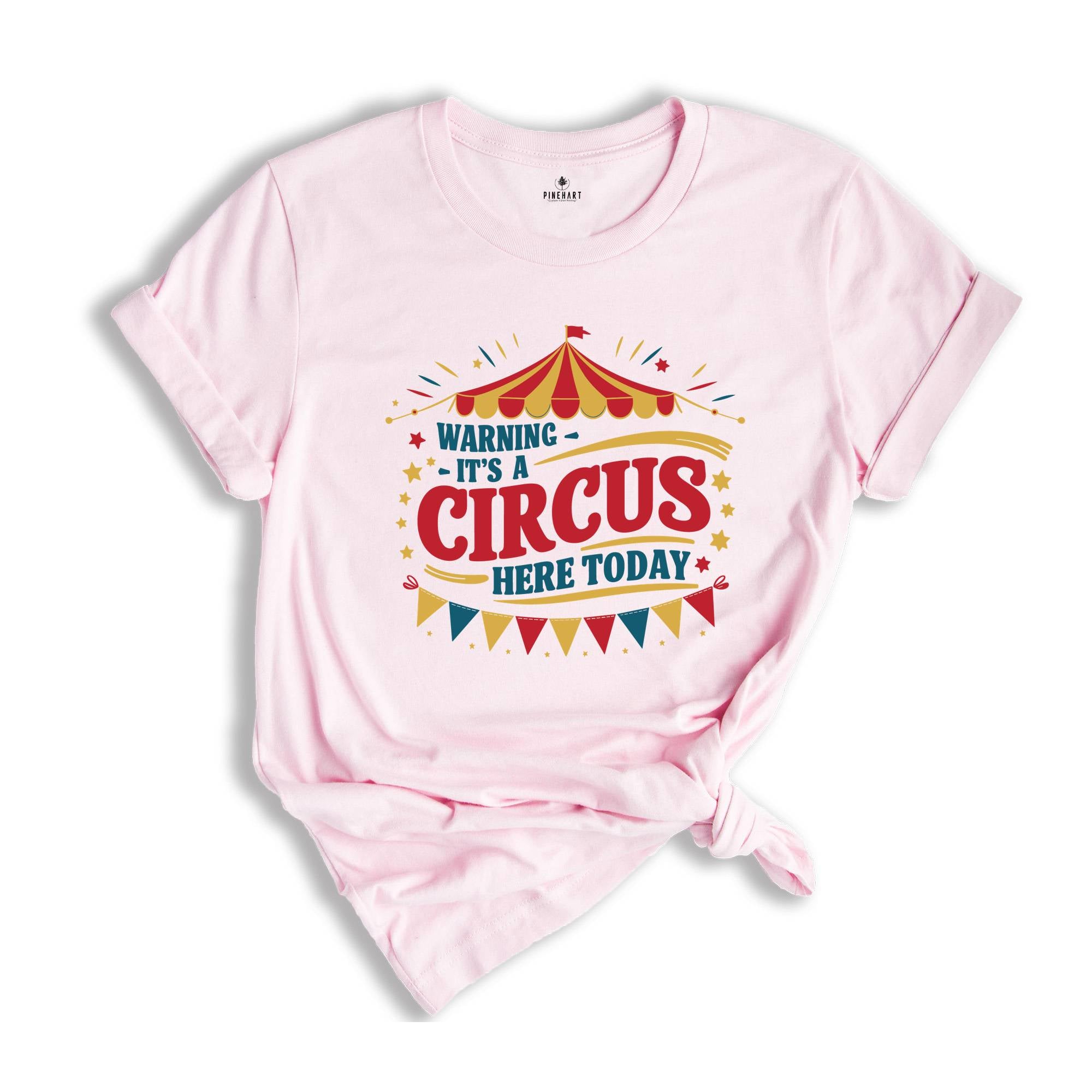 Warning It's A Circus Here Today, Circus Monkeys Staff Costume, Carnival Lover Shirt, Clowns Ringmaster, Tamer Taming Tee