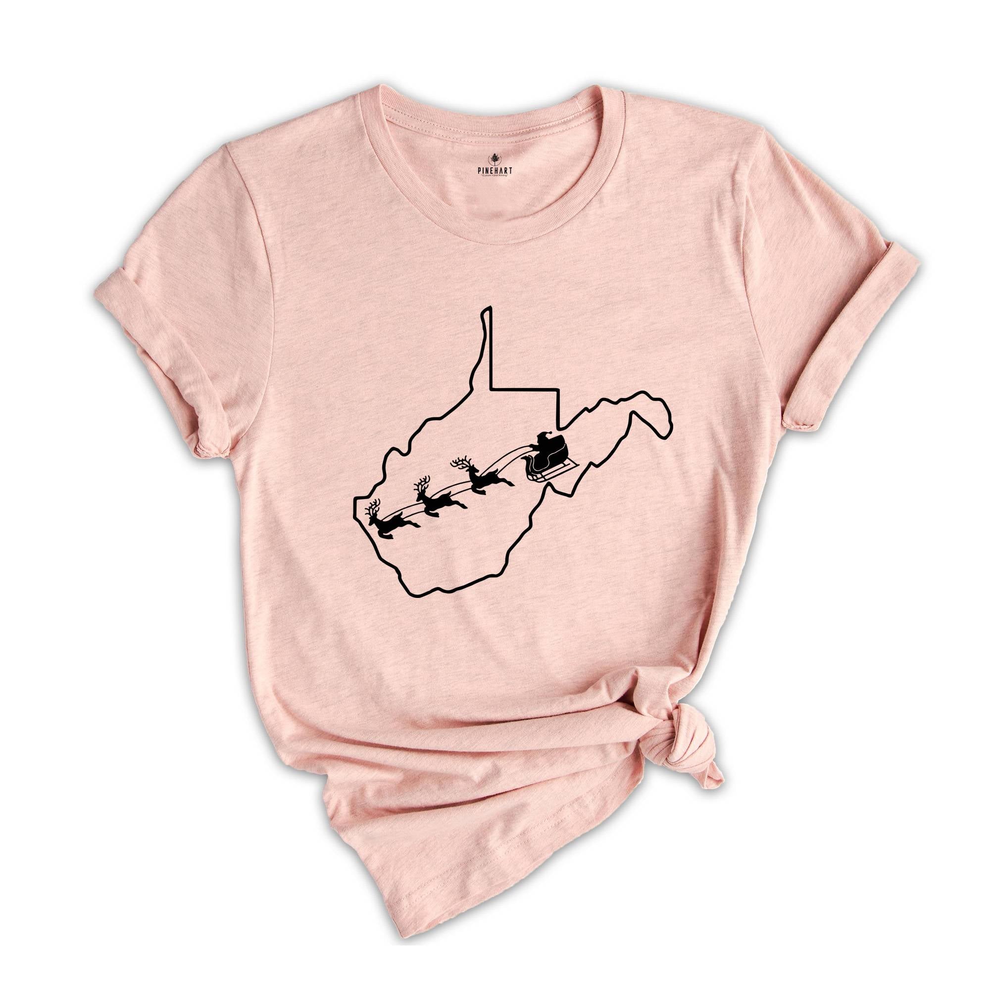 West Virginia Christmas Shirt, West Virginia T shirt, Christmas Gift, West Virginia New Year Party, Christmas Home Shirt, Christmas Outfit