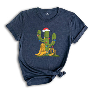 Western Cactus Christmas Shirt, Christmas Tree Shirt, Country Shirt, Christmas Costume, Christmas Sweatshirt