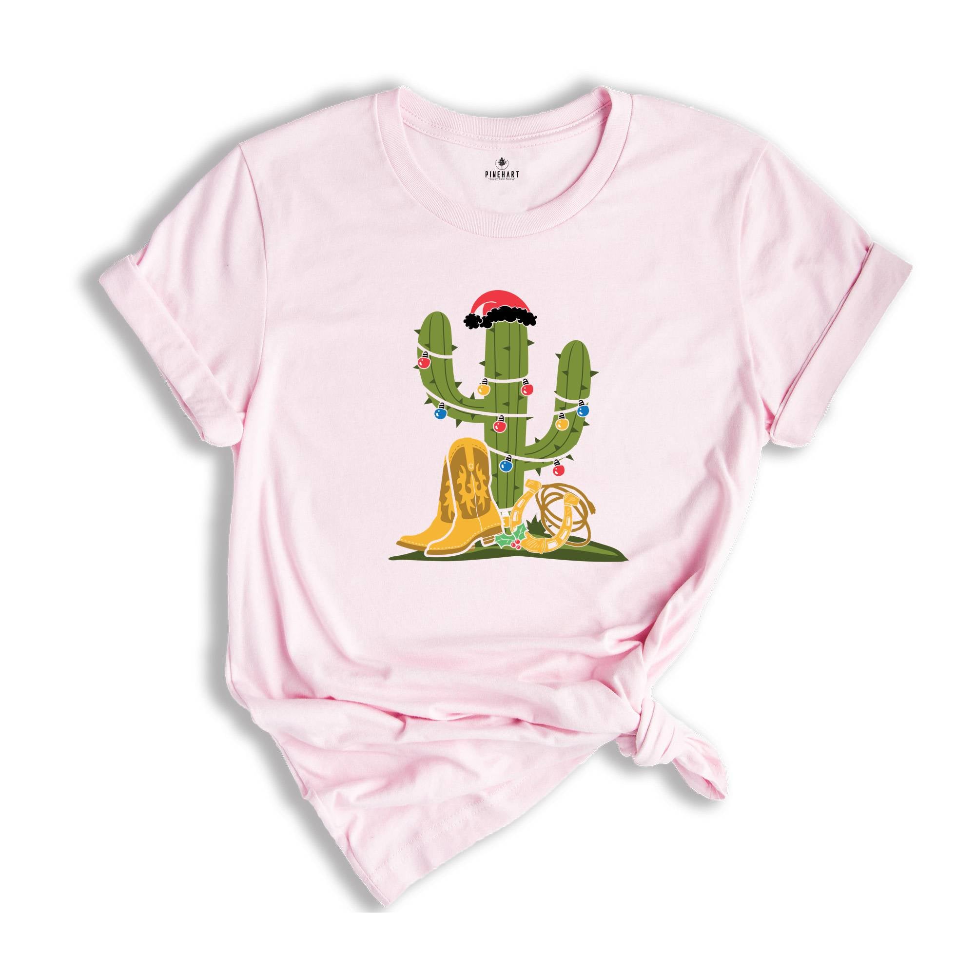 Western Cactus Christmas Shirt, Christmas Tree Shirt, Country Shirt, Christmas Costume, Christmas Sweatshirt