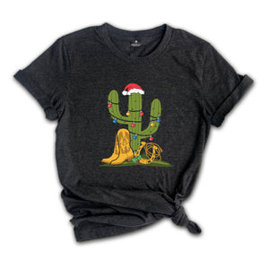 Western Cactus Christmas Shirt, Christmas Tree Shirt, Country Shirt, Christmas Costume, Christmas Sweatshirt