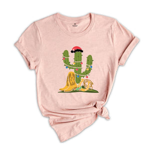 Western Cactus Christmas Shirt, Christmas Tree Shirt, Country Shirt, Christmas Costume, Christmas Sweatshirt