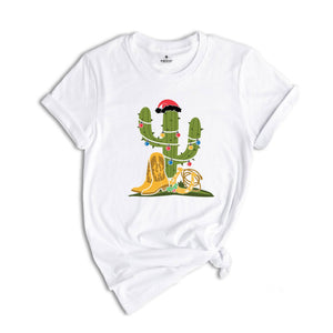Western Cactus Christmas Shirt, Christmas Tree Shirt, Country Shirt, Christmas Costume, Christmas Sweatshirt