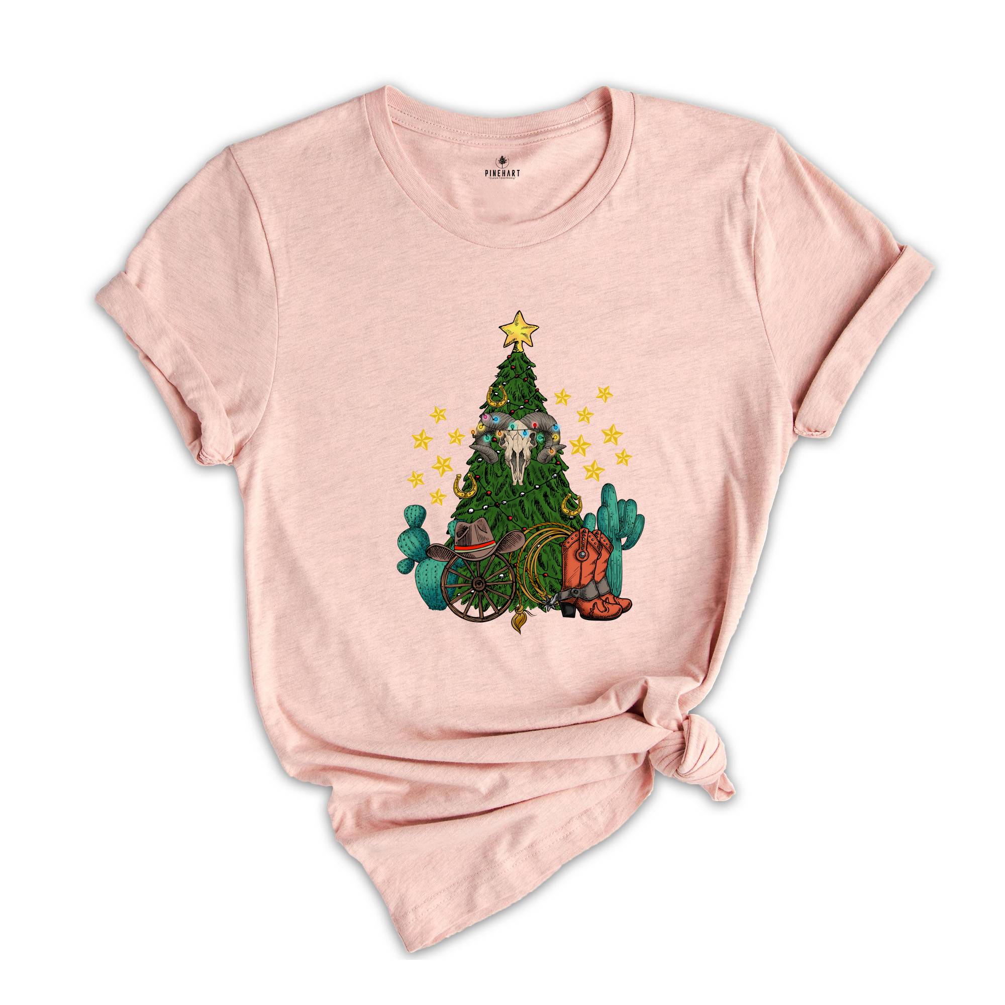 Western Christmas Shirt, Christmas Tree Shirt, Country Shirt, Xmas Skull Shirt, Christmas Party Tee, Christmas Sweatshirt