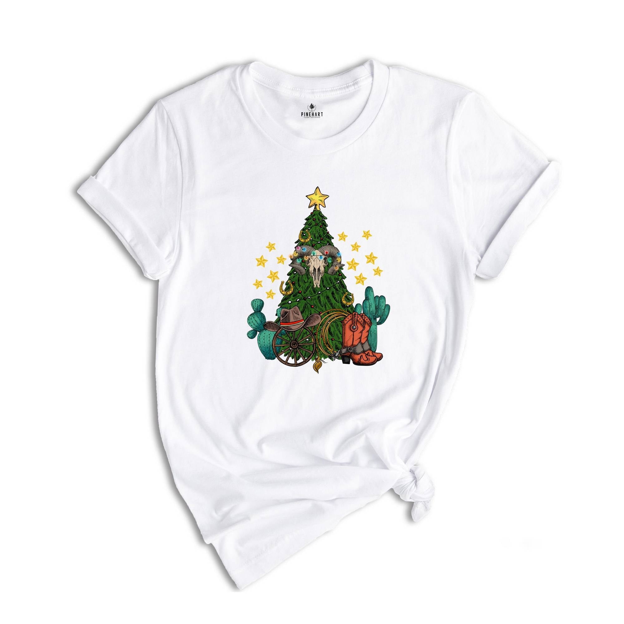 Western Christmas Shirt, Christmas Tree Shirt, Country Shirt, Xmas Skull Shirt, Christmas Party Tee, Christmas Sweatshirt