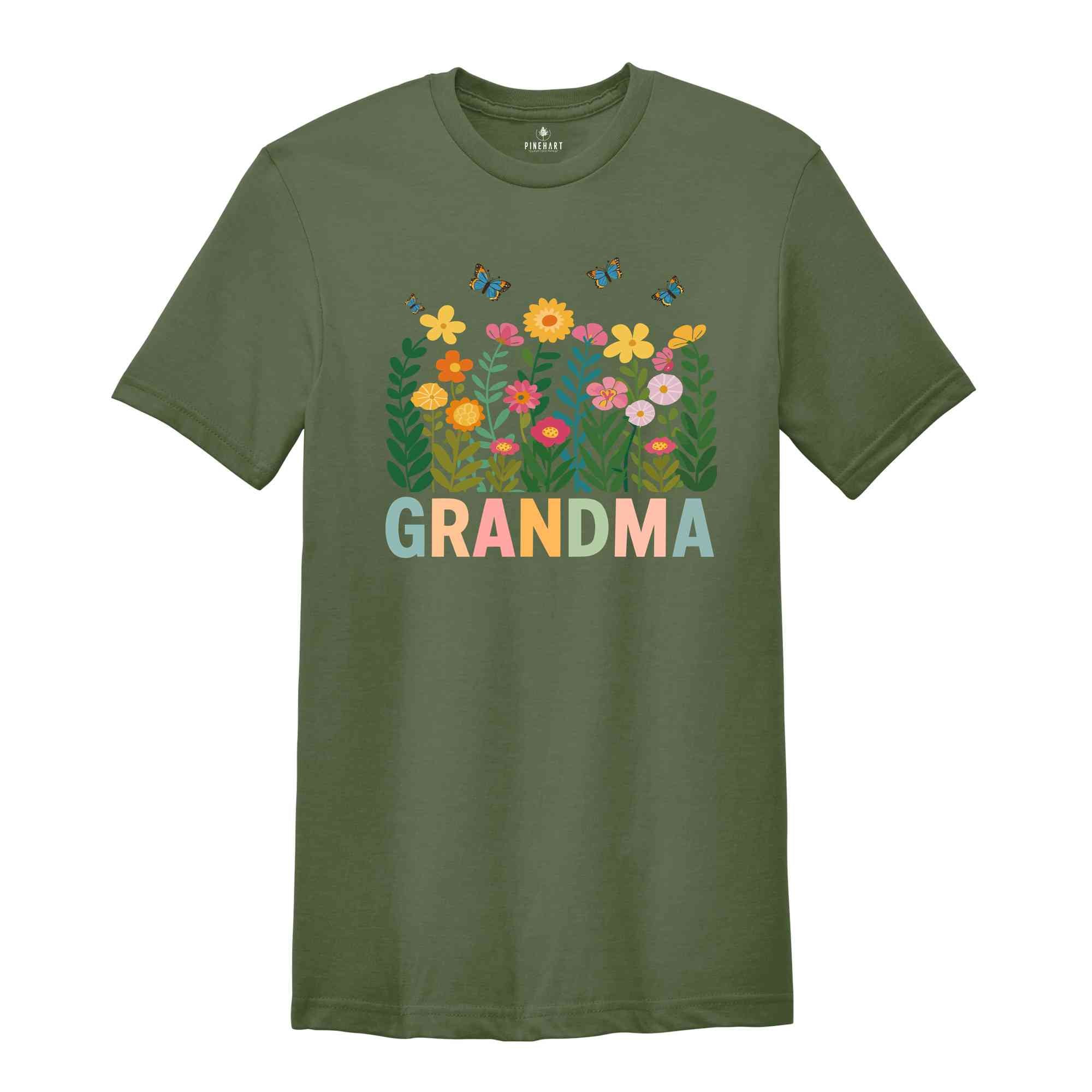 Wildflower Grandma Shirt, Flowers Shirt, Flower Grandma Shirt, Grandma Shirt, Cool Mom Shirt, Gift For Grandma