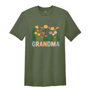 Wildflower Grandma Shirt, Flowers Shirt, Flower Grandma Shirt, Grandma Shirt, Cool Mom Shirt, Gift For Grandma