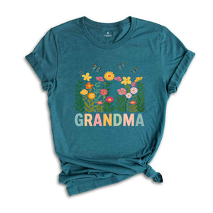 Wildflower Grandma Shirt, Flowers Shirt, Flower Grandma Shirt, Grandma Shirt, Cool Mom Shirt, Gift For Grandma