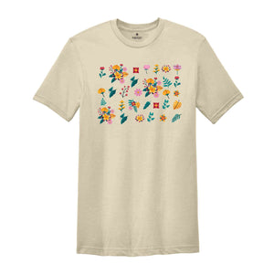 Wildflower Tshirt, Wild Flowers Shirt, Floral Tshirt, Flower Shirt, Gift for Women, Ladies Shirts, Best Friend Gift