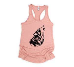 Wolf Tank Top, Howling Wolf Tank Top , Wolves Tank Top, Animal Tank Top, Camp Tank Top, Girls Tank Top, Gift for Mom