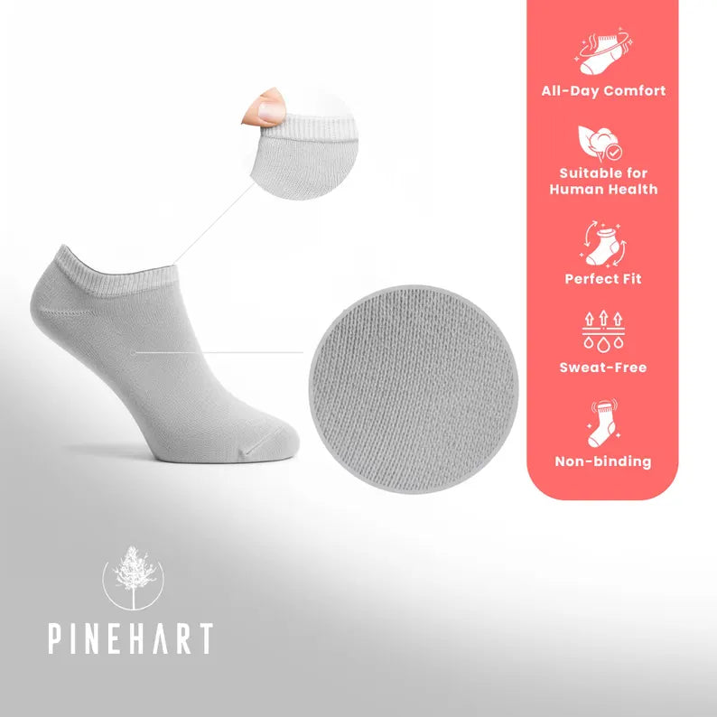 Women's 3-Pack Cotton Ankle Socks: Soft & Breathable Low-Cut Socks