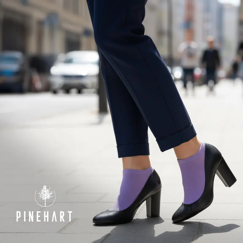 Women's Pastel Ankle Socks 5-Pack: Soft Cotton Blend Low-Cut Socks