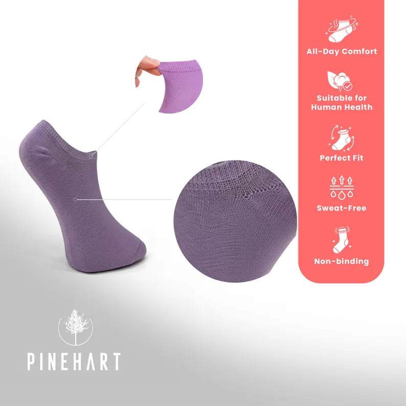 Women's Pastel Ankle Socks 5-Pack: Soft Cotton Blend Low-Cut Socks