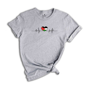 Free Palestine Shirt, Palestine Tee, Support Palestine, Equality Shirt, Palestine Heart Rate Tee, Save Palestine, Save Gaza, Palestine Flag