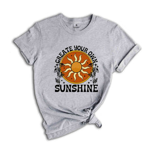 Create Your Own Sunshine Shirt, Boho Summer T-Shirt, Boho Daisy Tee, Women's Retro T-Shirt, Sun Shirt