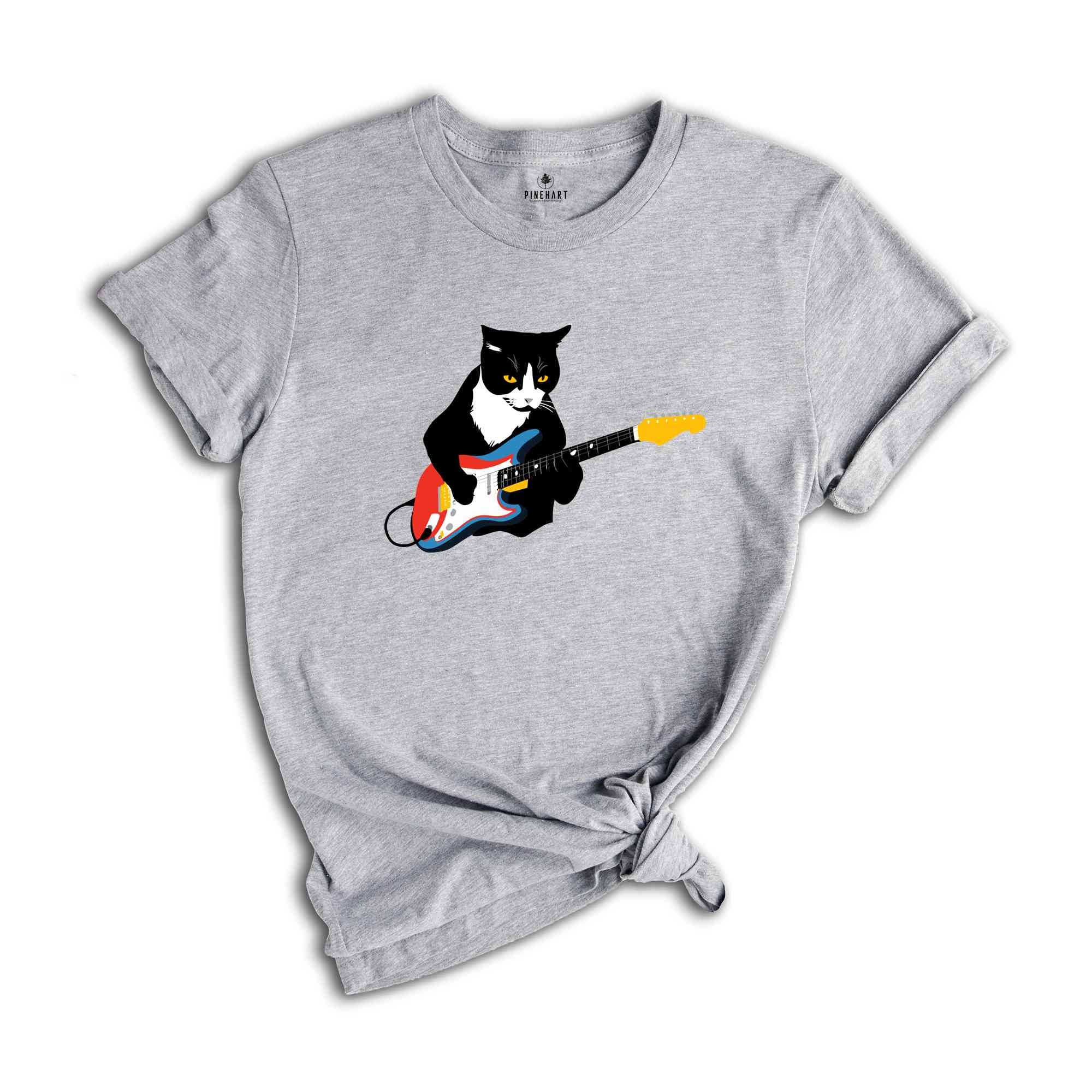 Cat Playing Guitar Shirt, Funny Guitar Shirt, Funny Cat Shirt, Music Shirt, Cat Lovers Shirt, Rock Cat Shirt, Vintage Cat Shirt