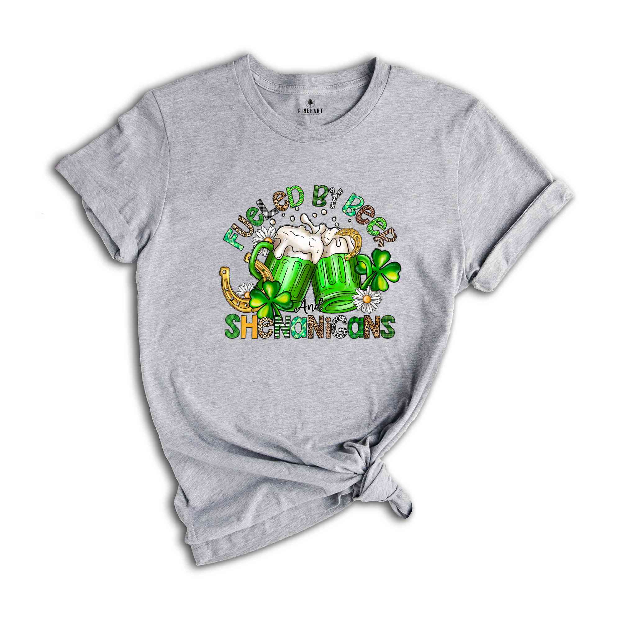 Fueled By Beer And Shenanigans Shirt, St. Patrick's Day Shirt, Feeling Lucky Shirt, Beer Shirt, Shamrock Shirt, Saint Patrick