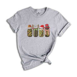 Canned Pickles Christmas Light Shirt, Pickle Lover Shirt, Pickle Jar Shirt, Canning Season Shirt, Christmas Food