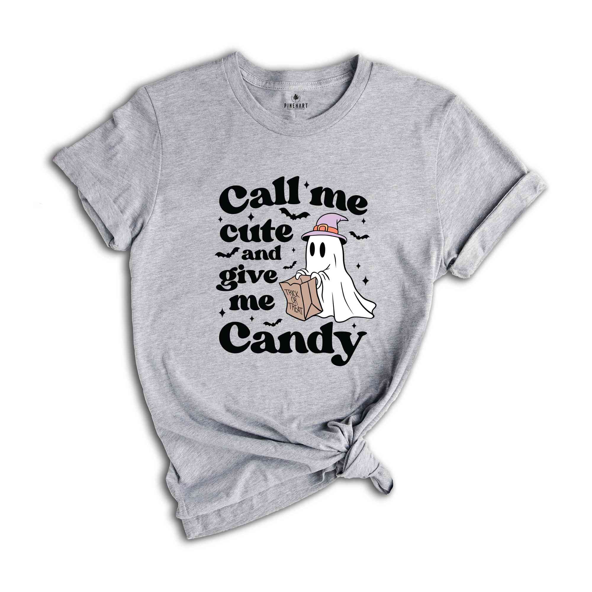 Call Me Cute And Give Me Candy Shirt, Halloween Shirt, Spooky Shirt, Retro Ghost Shirt, Ghost Shirt, Halloween Candy Shirt