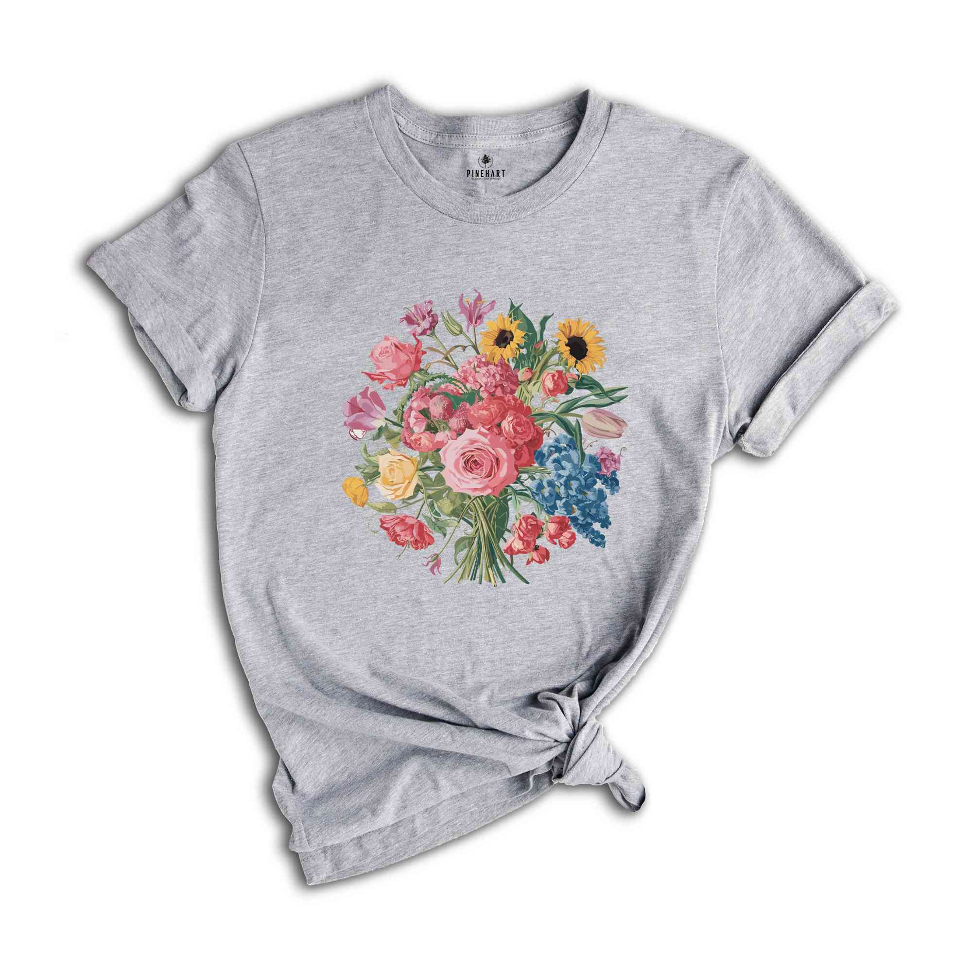 Wild Flowers T-Shirt, Vintage Botanical Tee, Pastel Floral Nature T-Shirt, Garden Lover Tee, Flower Lover Tee, Wildflowers Cottagecore Shirt