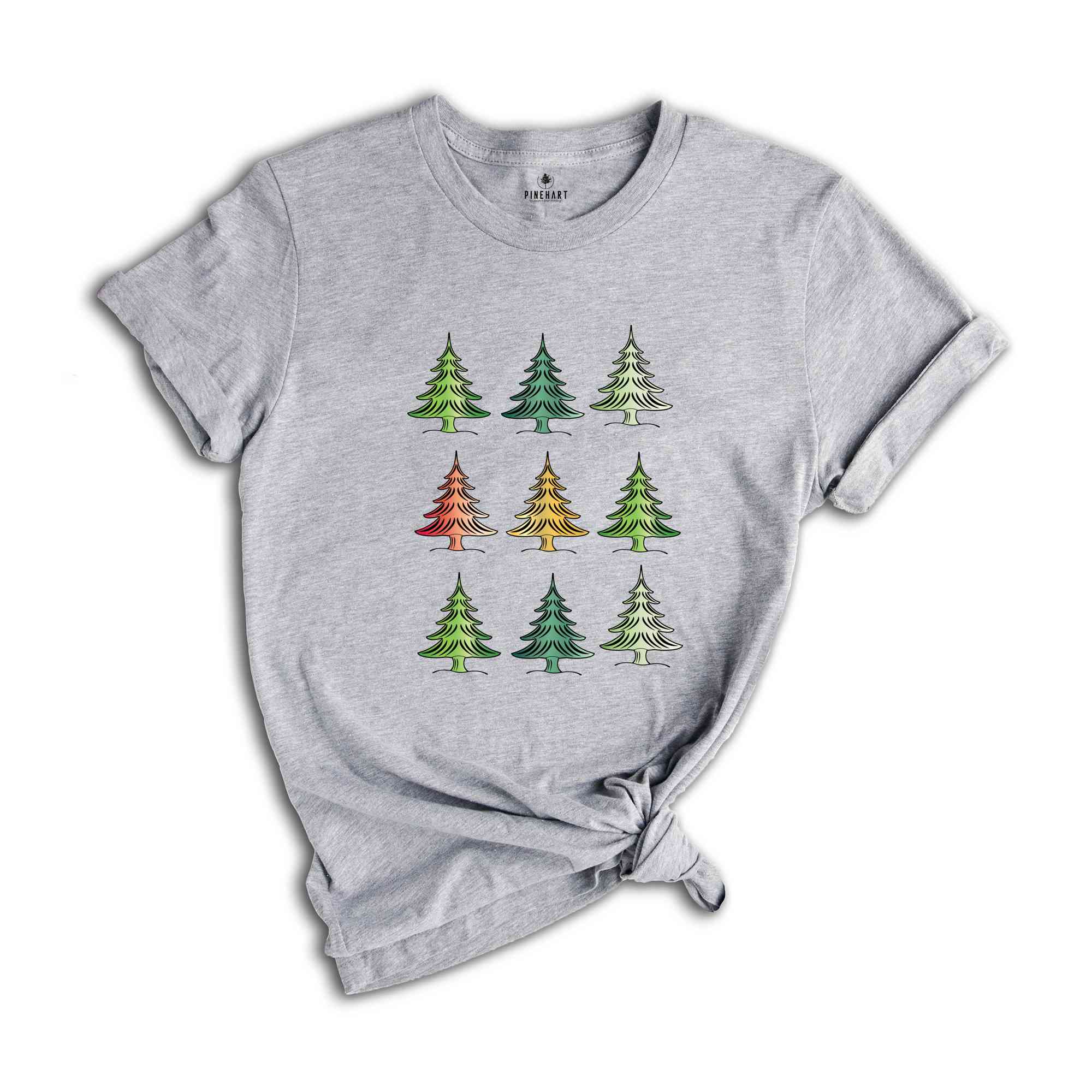 Cute Christmas Trees Shirt, Christmas Spirit Tee, Christmas Party Costume, Christmas Family Tee, 2024 Christmas Gift