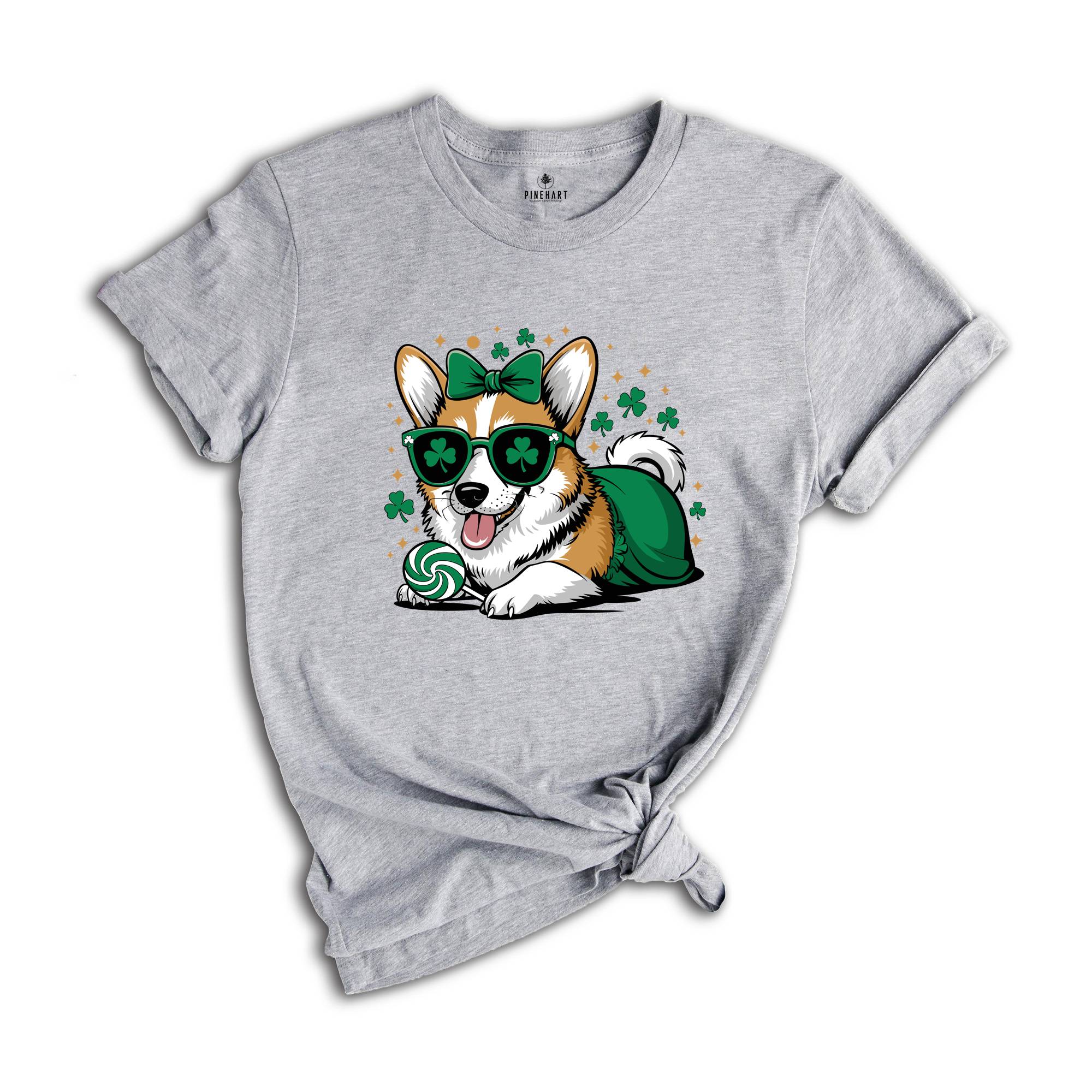 Corgi St Pattys Shirt, Dog Shirt, Mom Wife Shirt, St Patrick Days Shirt, Dog Lovers Shirt, Cute Mom Shirt, Animal Shirt