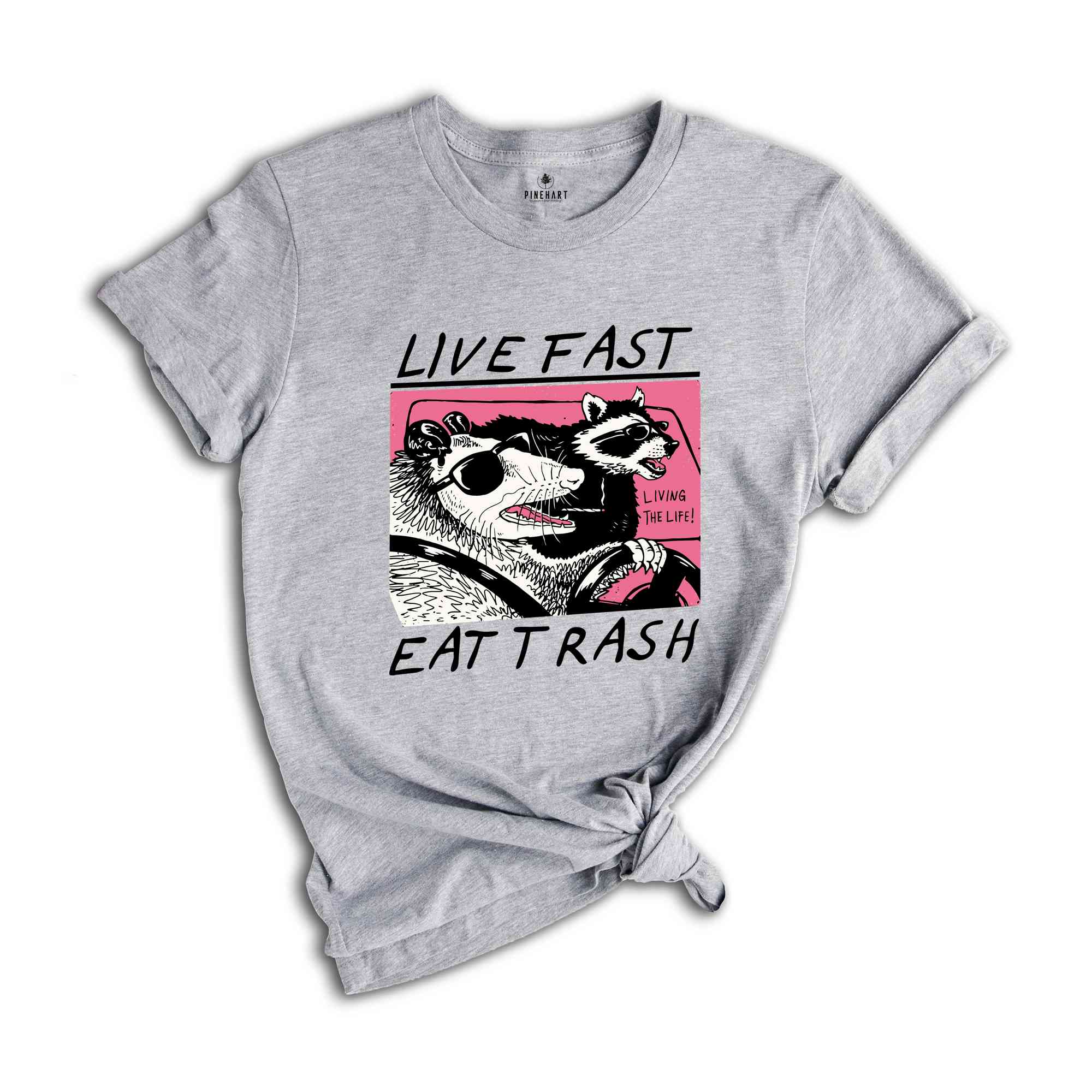 Live Fast Eat Trash Shirt, Animal Shirt, Raccoon Shirt, Funny Raccoon Meme, Funny Opossum Shirt, Funny Meme Shirt