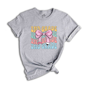 2nd Grade Teacher Coquette Shirt, Teacher Pencil Coquette Bow Shirt, Teacher T-Shirt, Teacher Appreciation Shirt, Gifts For Teachers