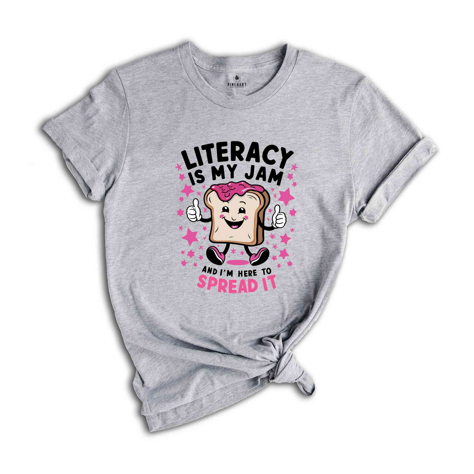 Literacy Is My Jam And I'm Here To Spread It Shirt, Literacy Teacher Shirt, English Teacher Shirt, Literary Teacher Shirt, English Coach